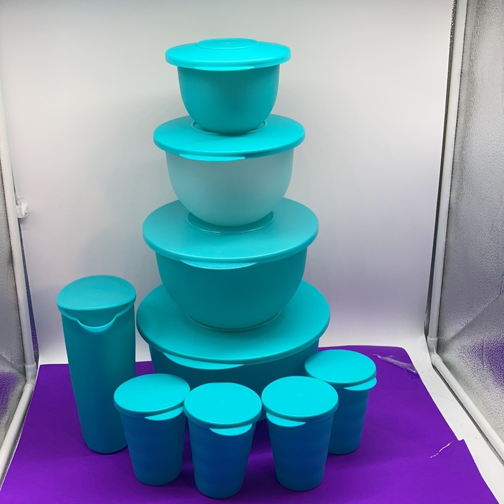 Tupperware Murano Set  Bowl & Jug (4) Tumbler